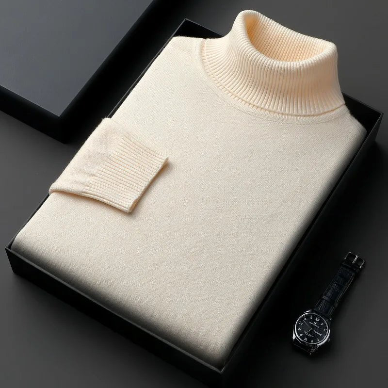 Elegant Men's Turtleneck - Luxoria
