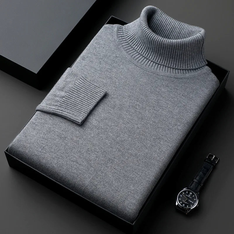 Elegant Men's Turtleneck - Luxoria