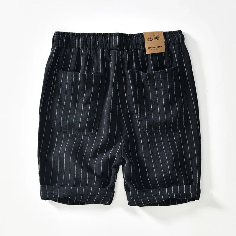 Elegant Cotton Linen Shorts - Luxoria