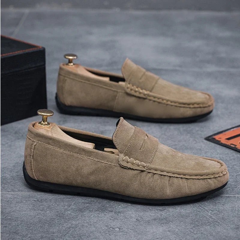 Lightweight Suede Men's Loafers - Luxoria