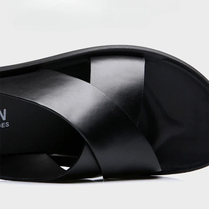 Elegant Leather Sandals - Luxoria
