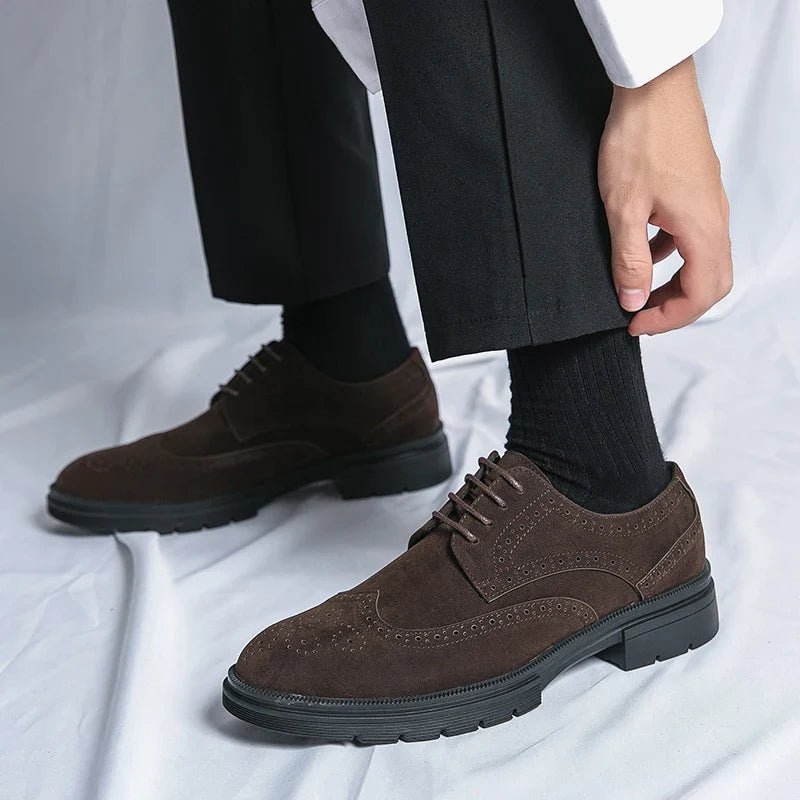 Suede Business Shoes - Luxoria