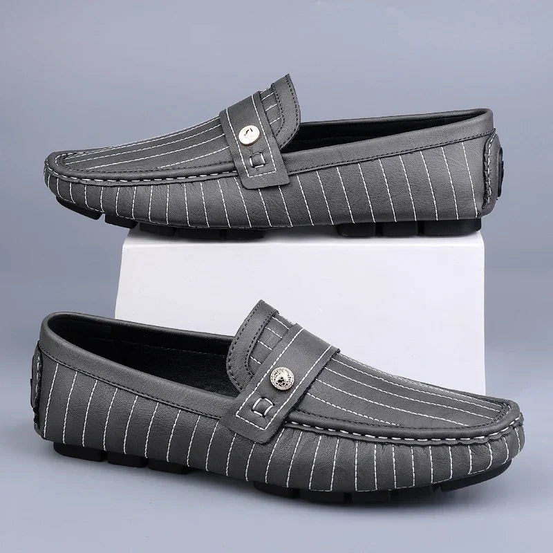 Chic Leather Loafers - Luxoria