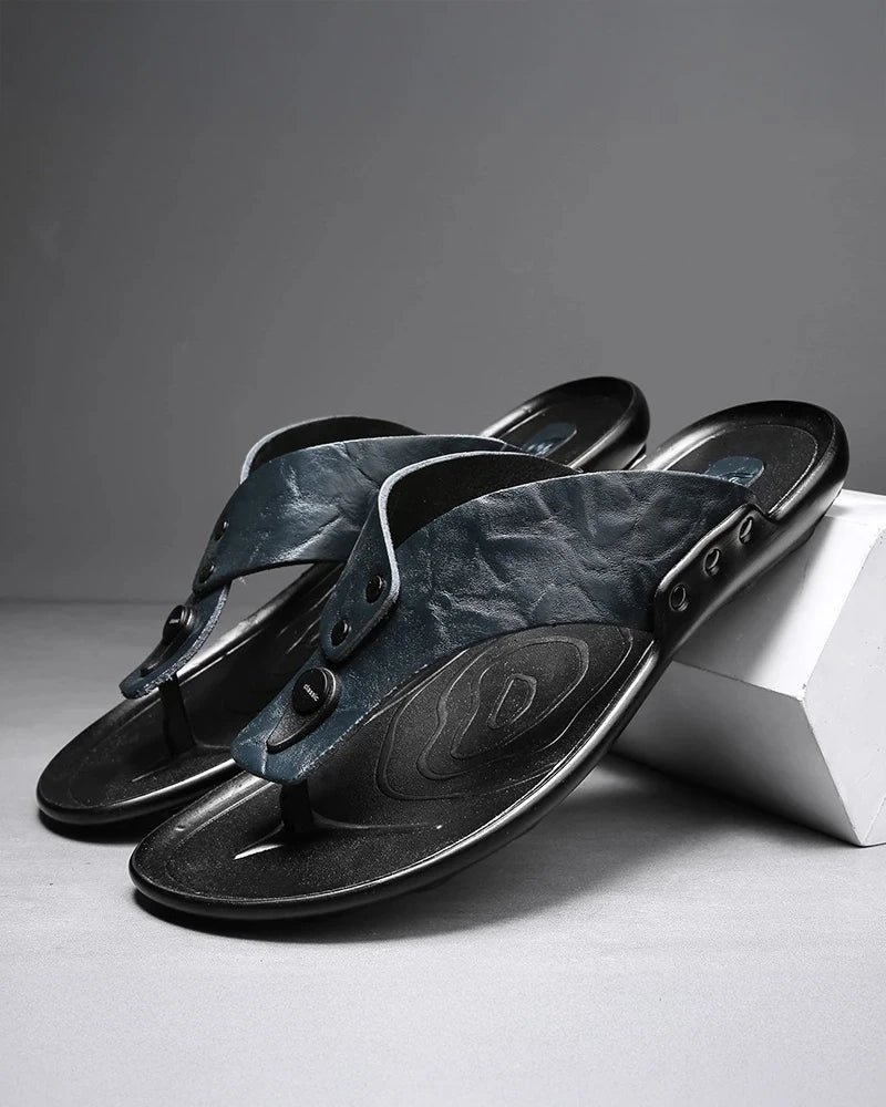 Elegant Leather Sandals - Luxoria