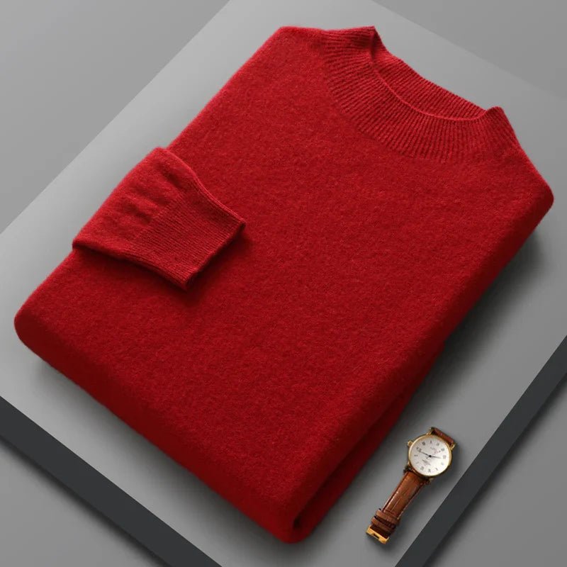 Half High Collar Cashmere Sweater - Luxoria