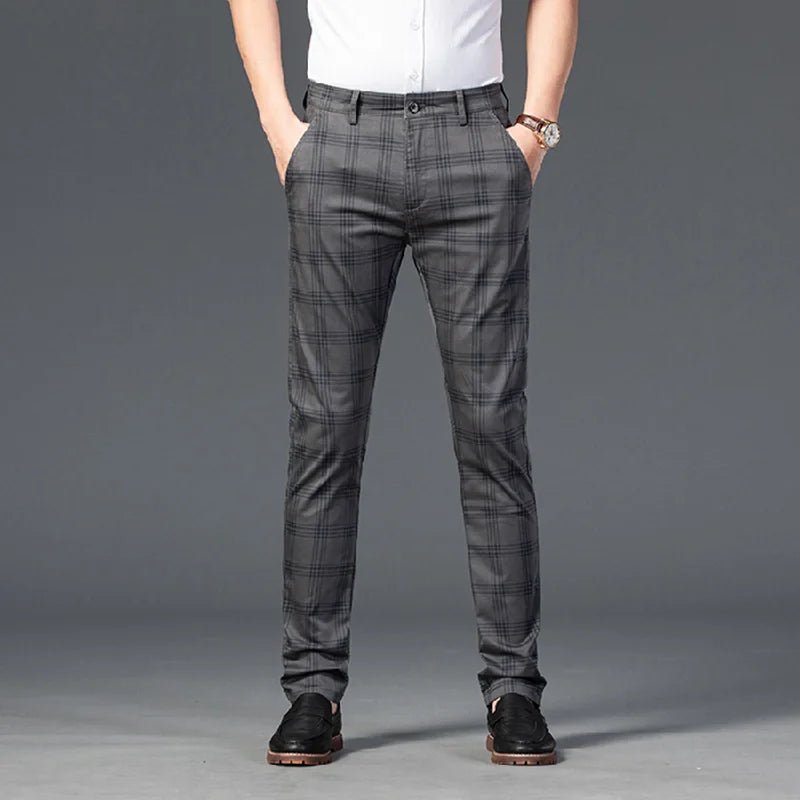 Elegant Plaid Pants - Luxoria