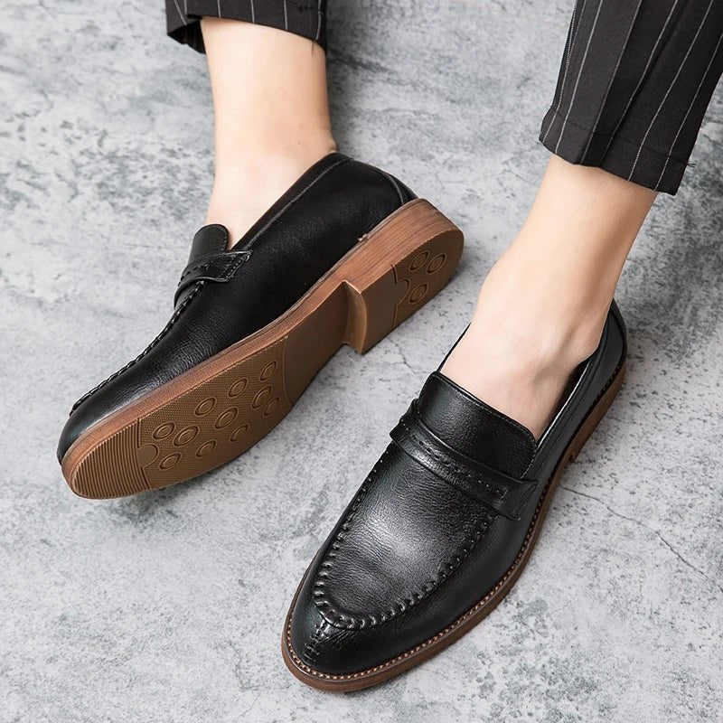 Leather Dress Loafers - Luxoria