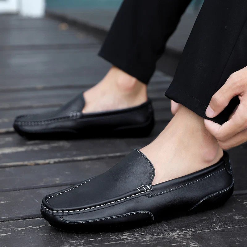 Vintage Leather Loafers - Luxoria
