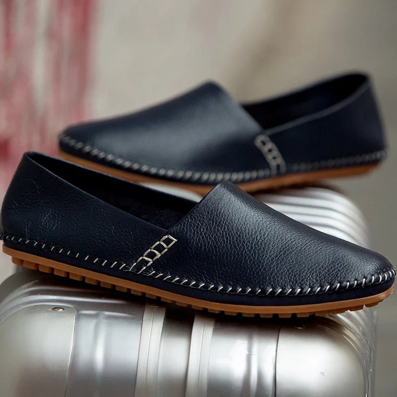 Light Leather Loafers - Luxoria