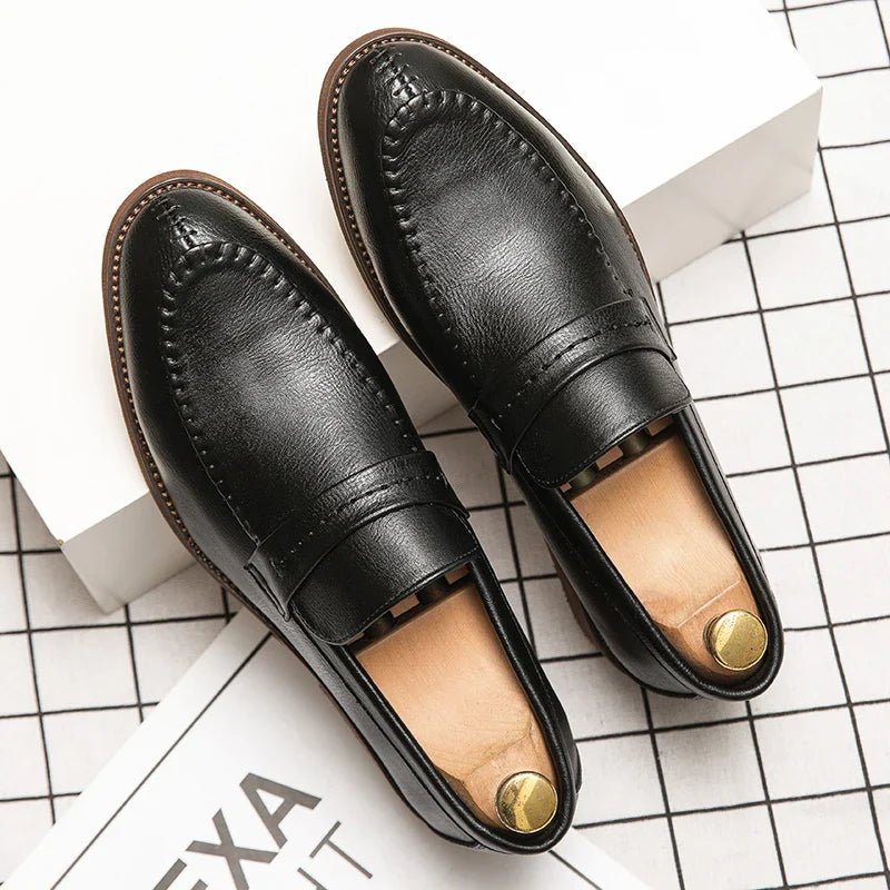 Leather Dress Loafers - Luxoria