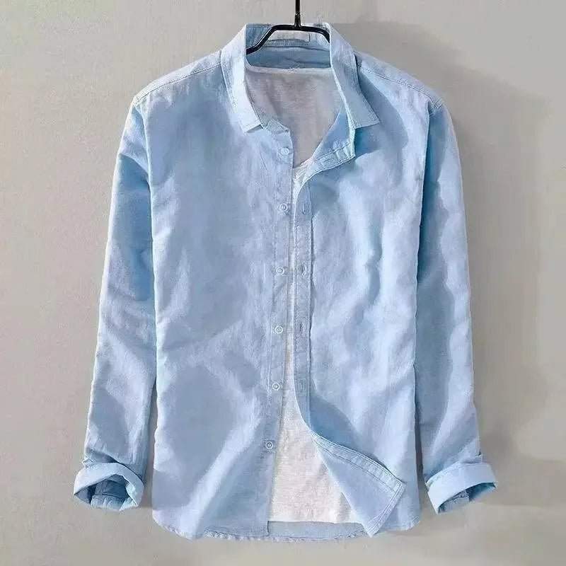 Casual Cotton Linen Shirt - Luxoria