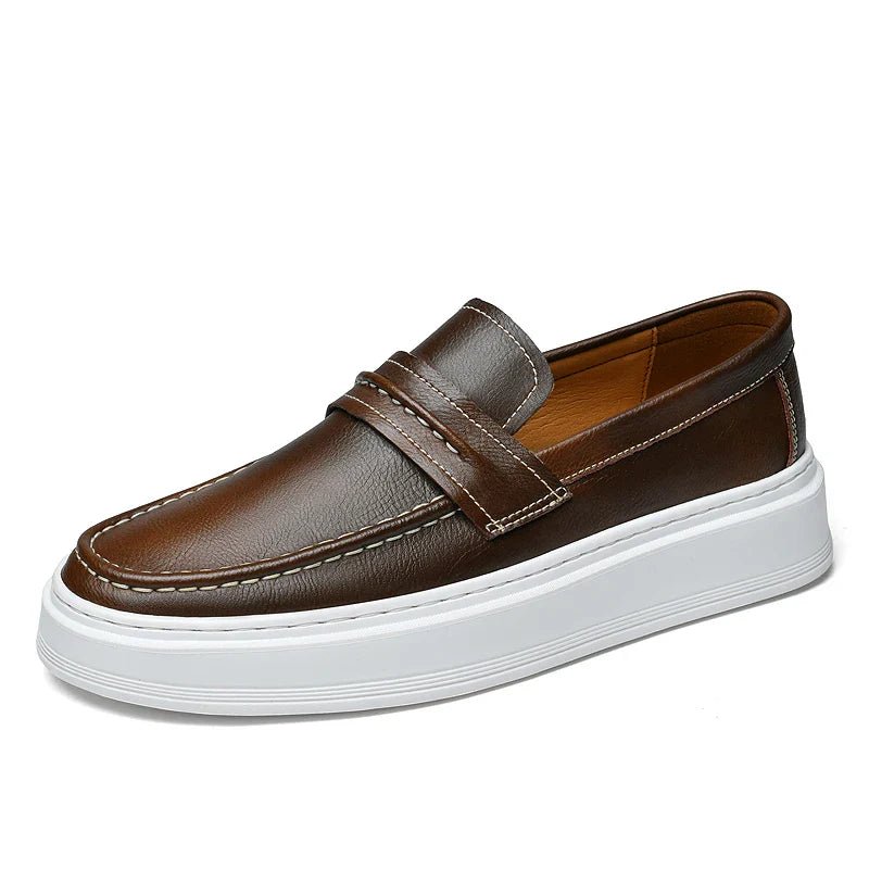 Slip - On Leather Boat Shoes - Luxoria