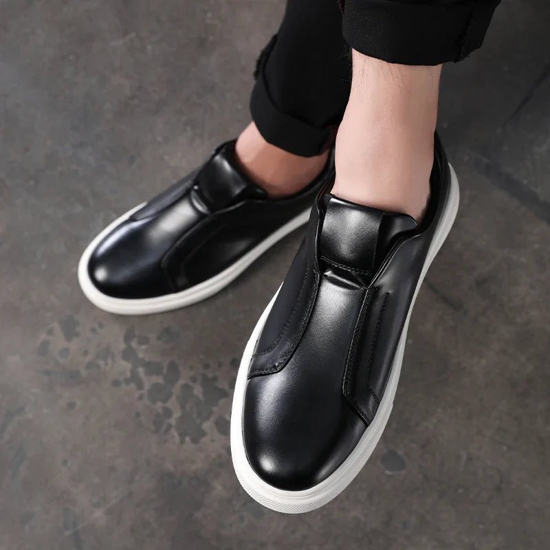 Casual Leather Slip - On Shoes - Luxoria