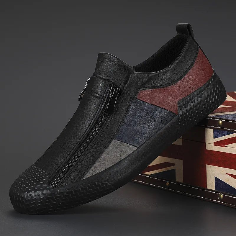 Leather Shoes with Zip - Luxoria