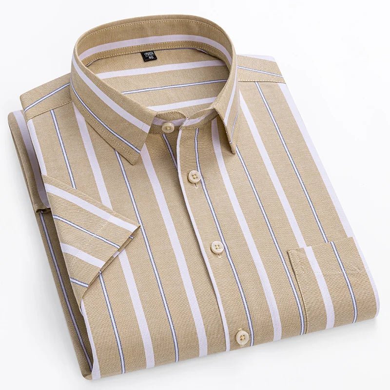 Givalli - Short - Sleeved Cotton Shirt - Luxoria