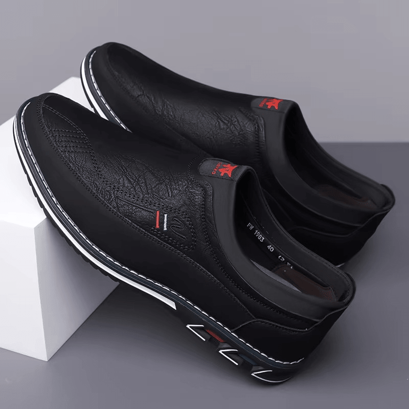 Leather Slip - On Business Shoes - Luxoria