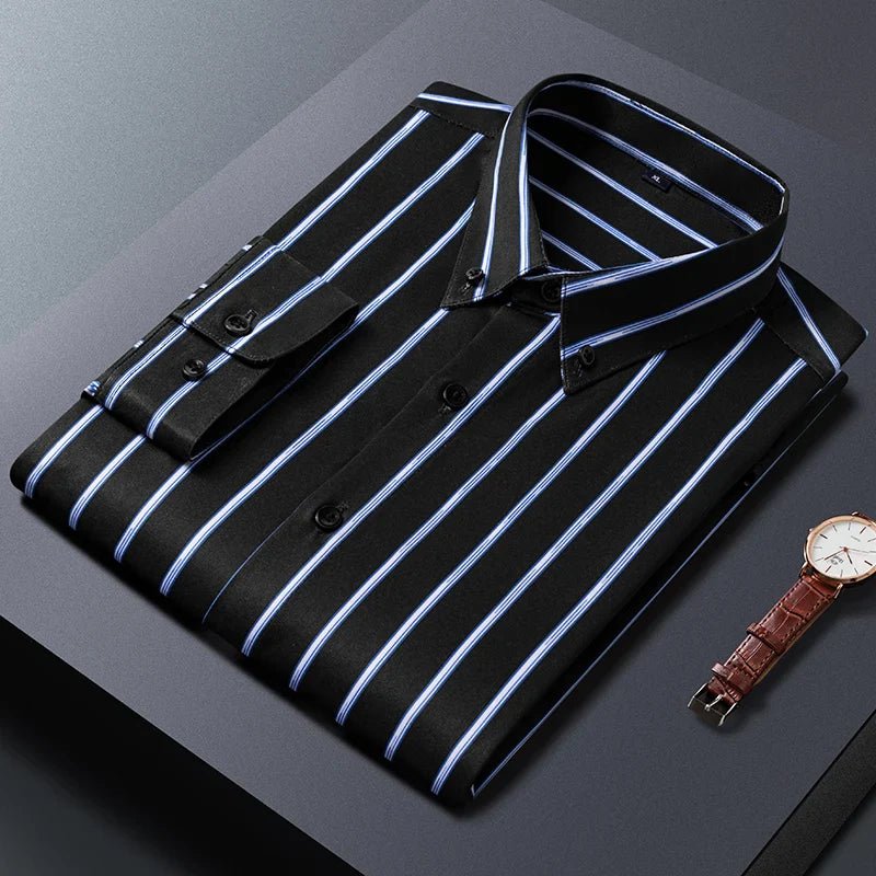 Givalli - Elegant Striped Men's Shirt - Luxoria