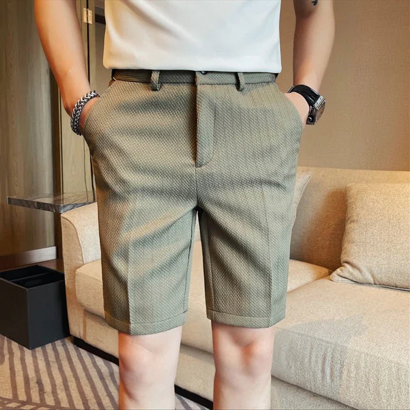 Elegant Waffle Shorts - Luxoria