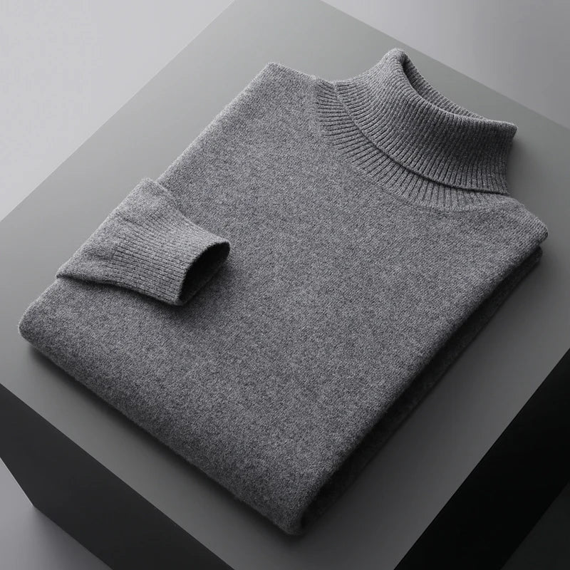 Monaco Merino Wool Turtleneck - Luxoria