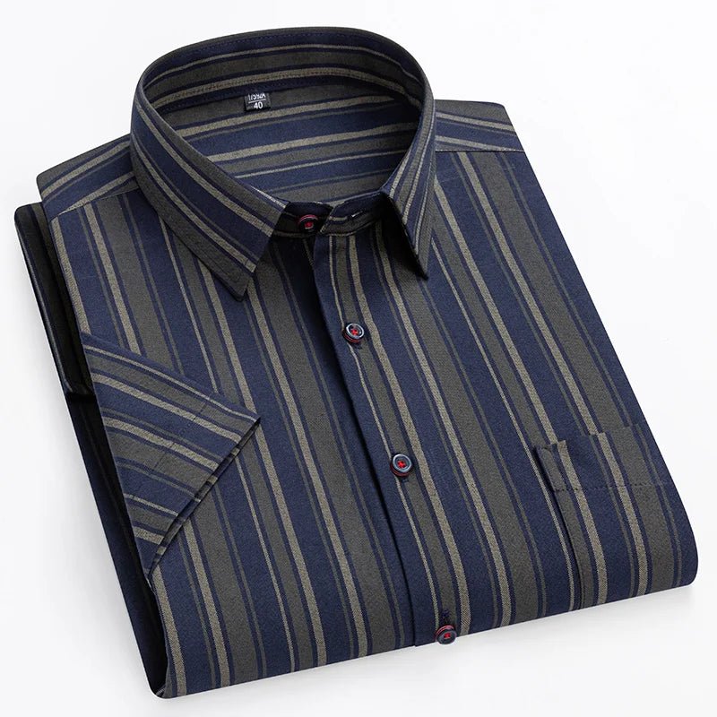 Givalli - Short - Sleeved Cotton Shirt - Luxoria