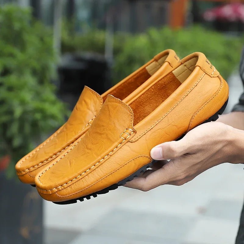 Vintage Leather Loafers - Luxoria