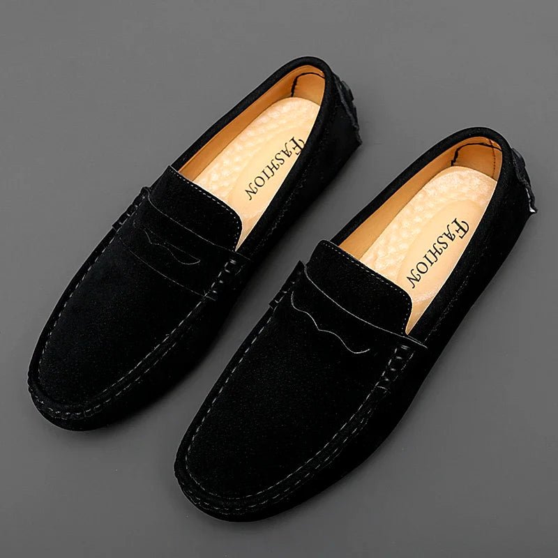 Suede Boat Loafers - Luxoria