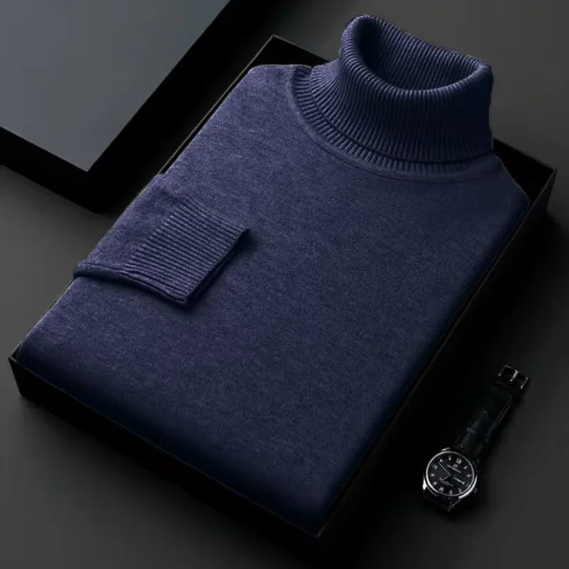 Elegant Men's Turtleneck - Luxoria