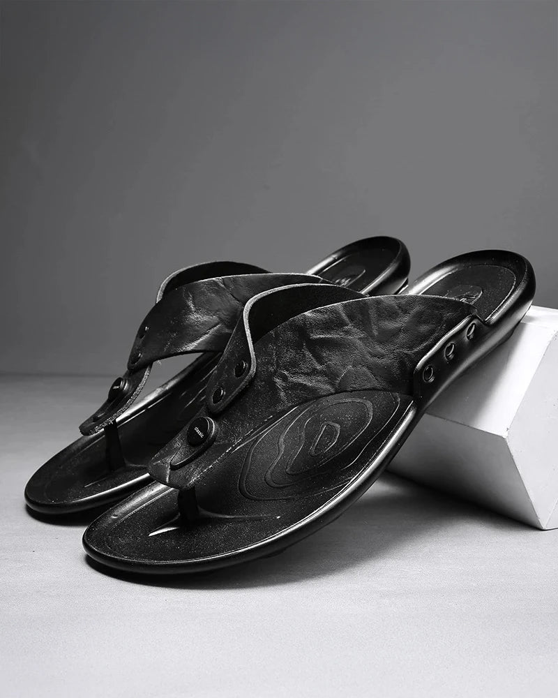 Elegant Leather Sandals - Luxoria