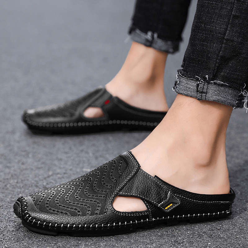 Breathable Italian Leather Sandals - Luxoria