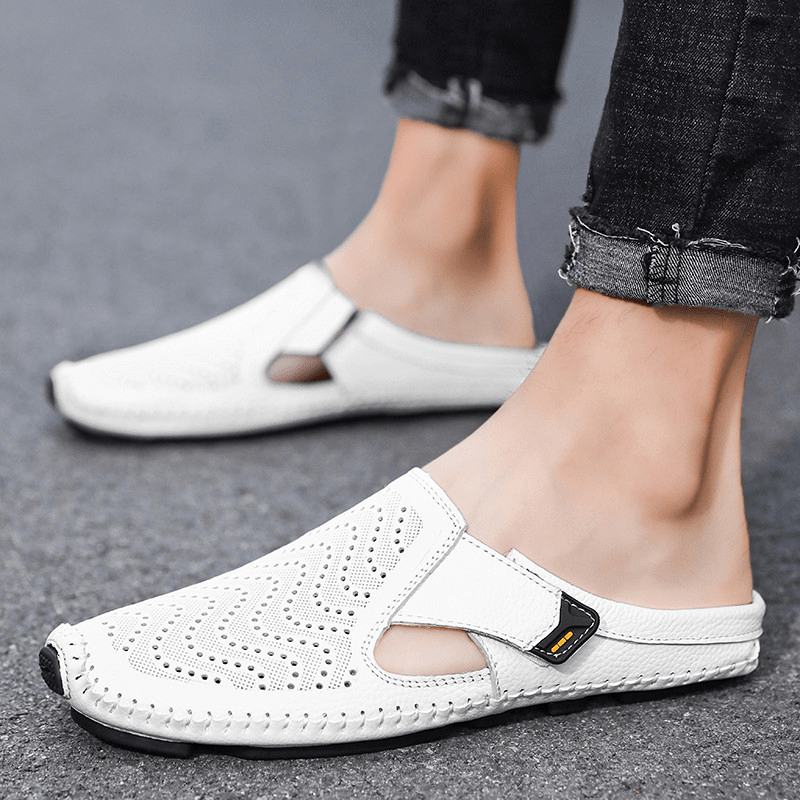 Breathable Italian Leather Sandals - Luxoria