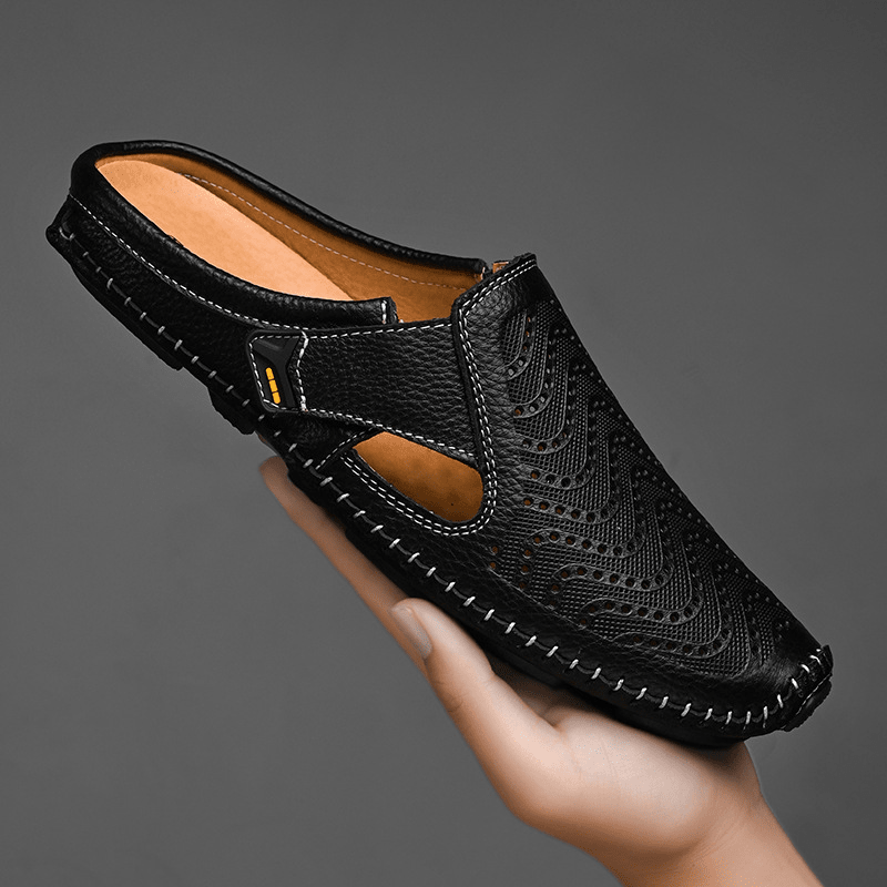 Breathable Italian Leather Sandals - Luxoria