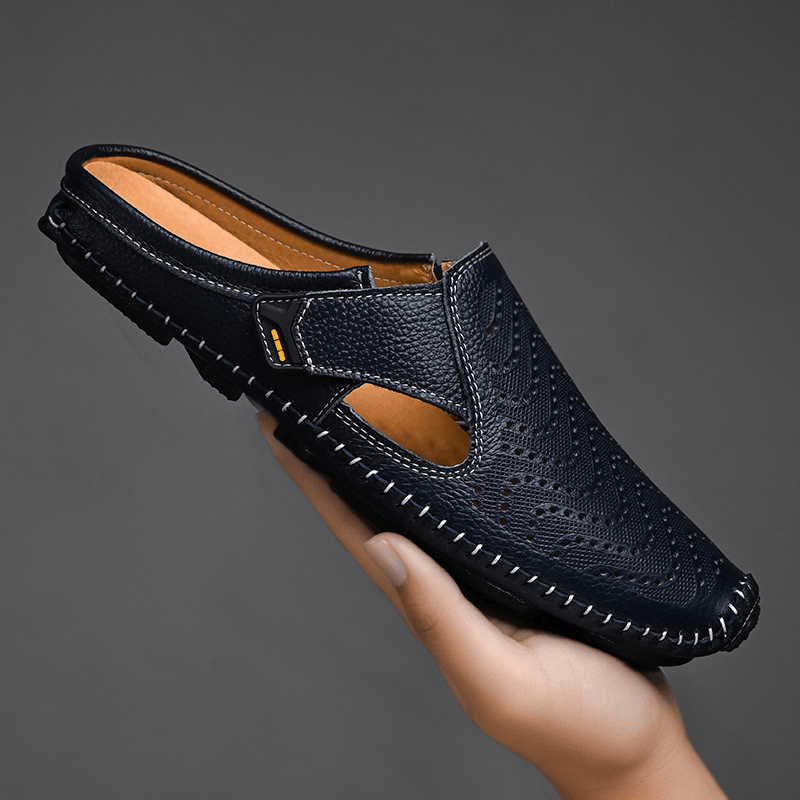 Breathable Italian Leather Sandals - Luxoria