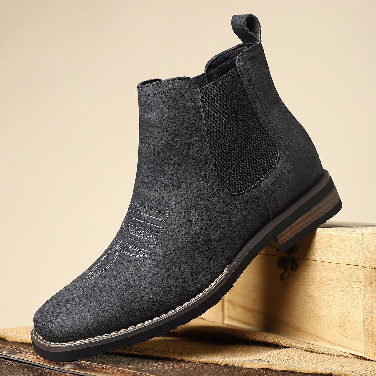 Elegant Leather Men's Boots - Luxoria