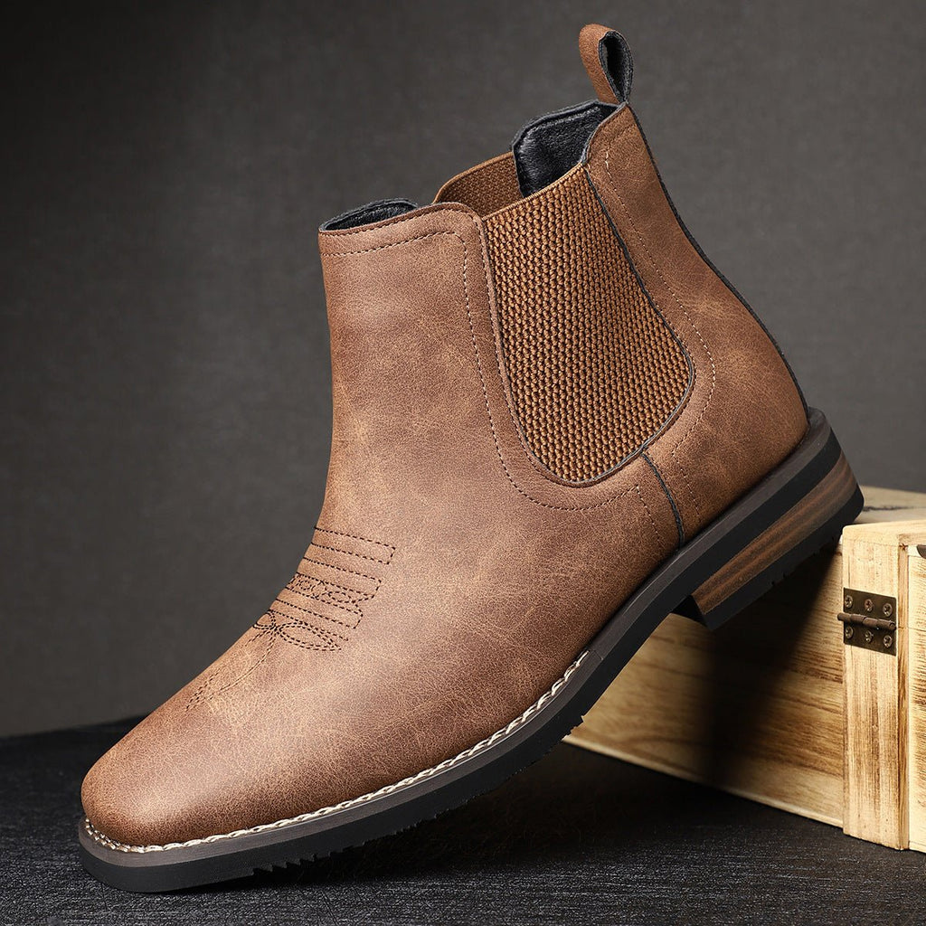 Elegant Leather Men's Boots - Luxoria