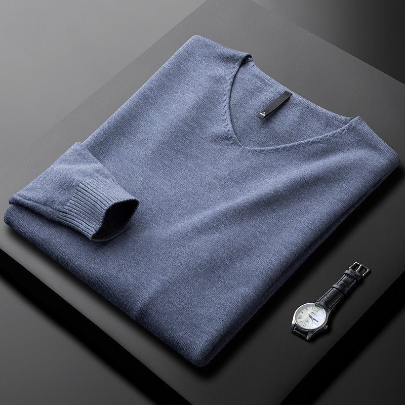 Elegant Cashmere V - Neck Sweater - Luxoria