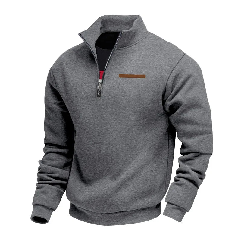 Casual Fleece Zip Sweater - Luxoria