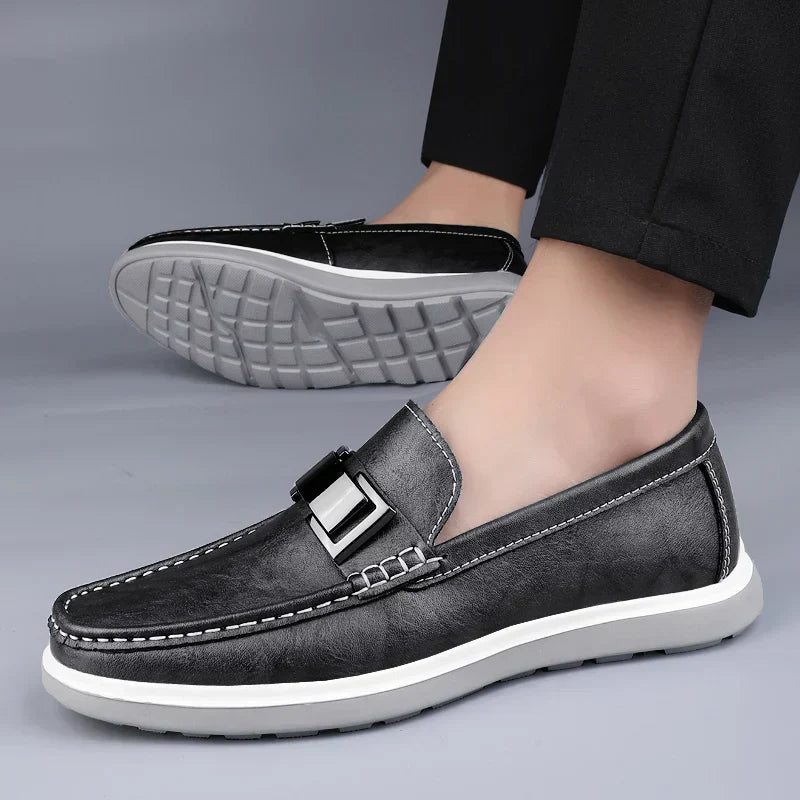 Luxury Leather Loafers - Luxoria