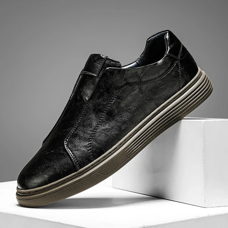 Classic Leather Slip - On Shoes - Luxoria