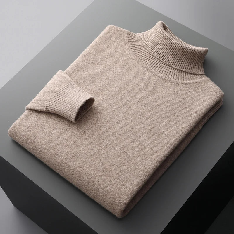Monaco Merino Wool Turtleneck - Luxoria