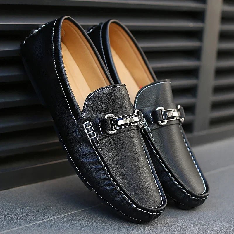 Genuine Leather Loafers - Luxoria