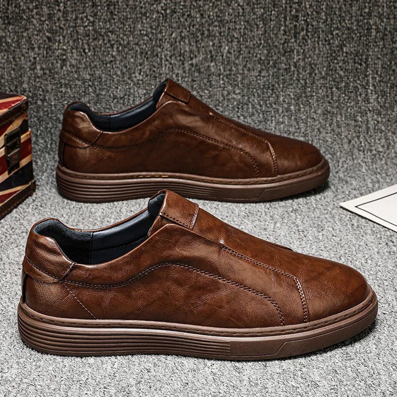 Classic Leather Slip - On Shoes - Luxoria