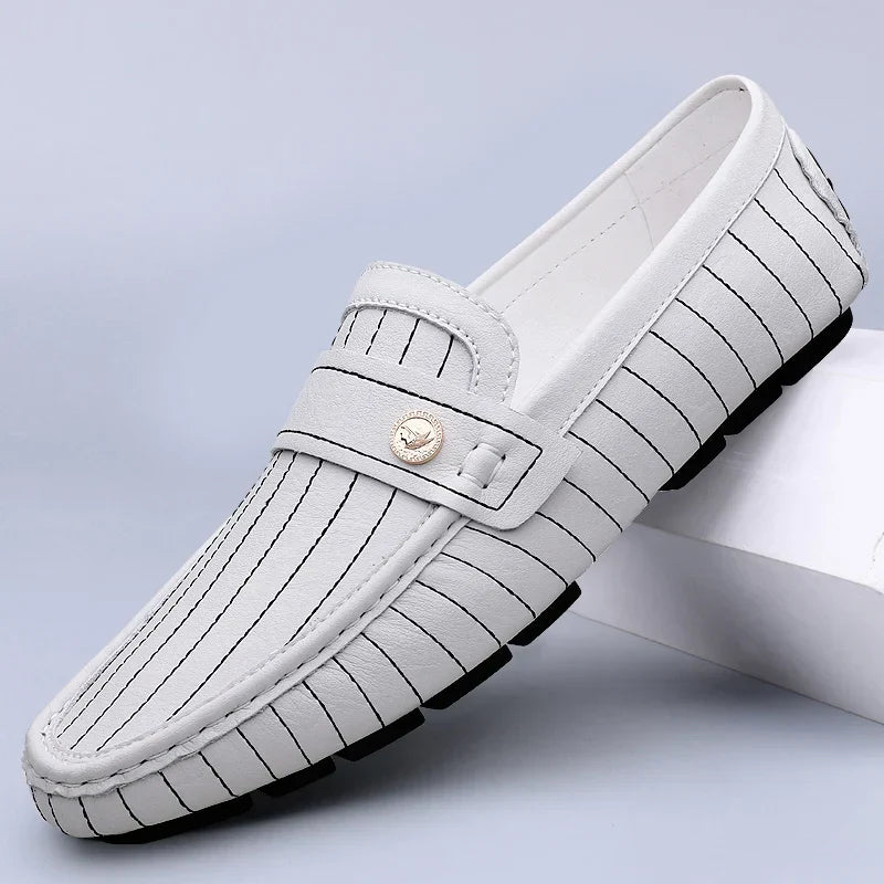 Chic Leather Loafers - Luxoria