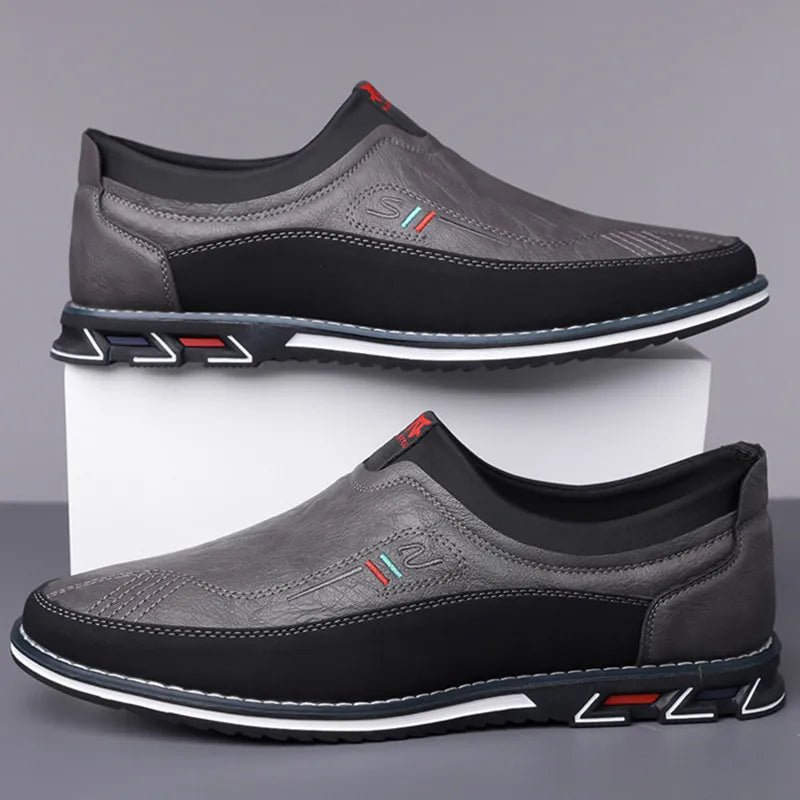 Leather Slip - On Business Shoes - Luxoria