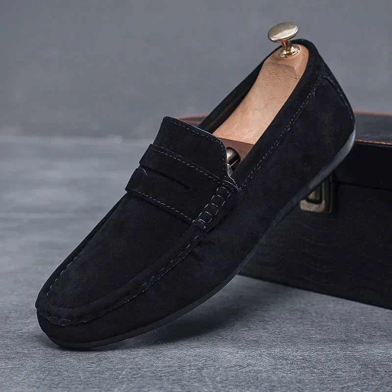 Lightweight Suede Men's Loafers - Luxoria