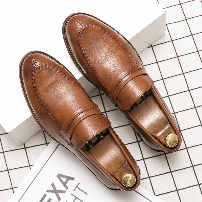 Leather Dress Loafers - Luxoria