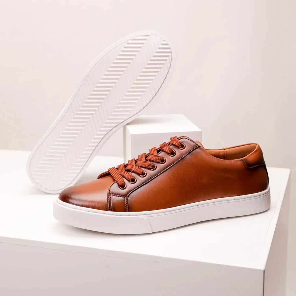 Genuine Leather Sneakers - Luxoria