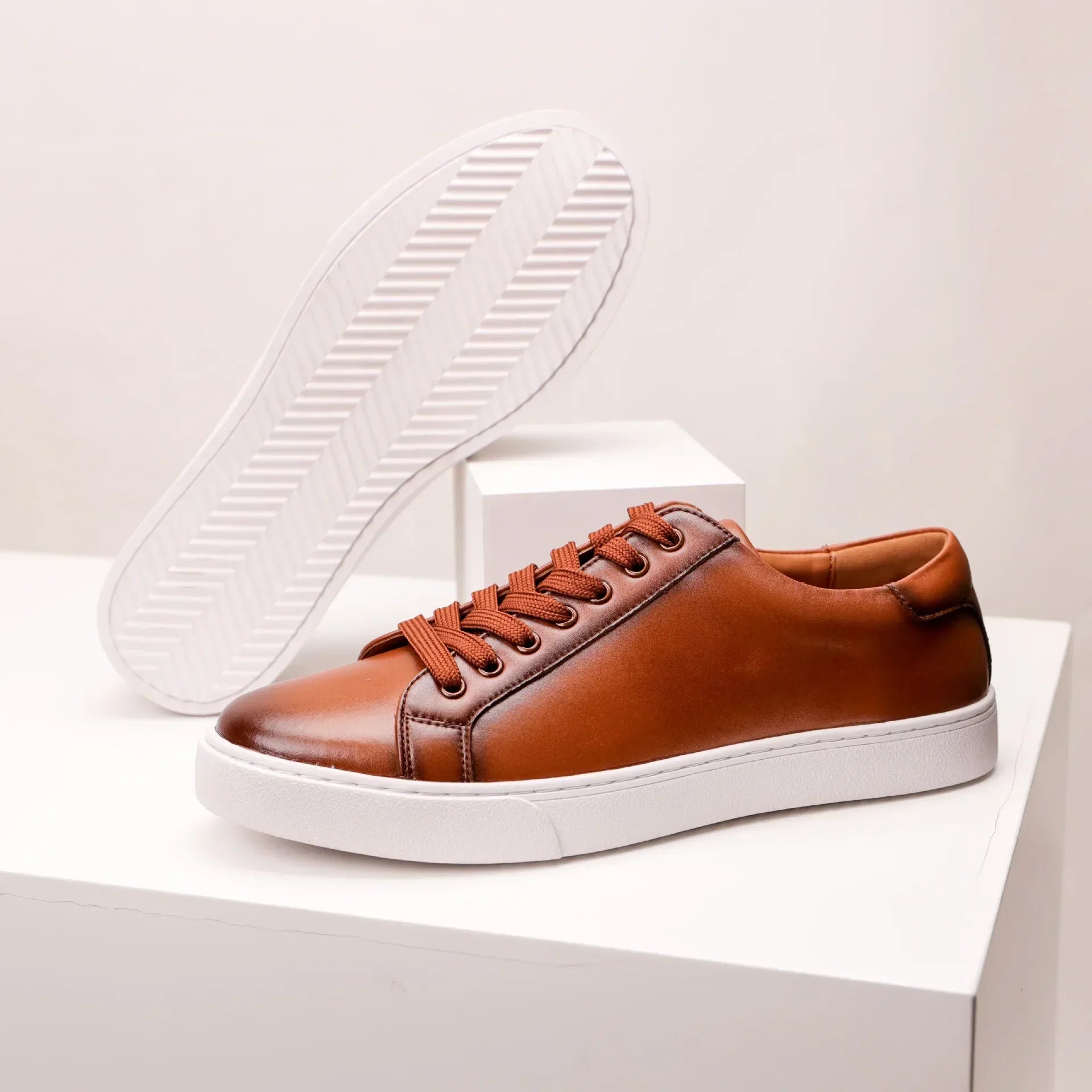 Genuine Leather Sneakers - Luxoria