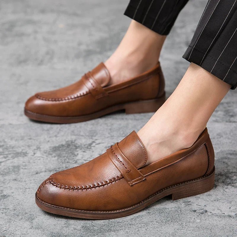 Leather Dress Loafers - Luxoria