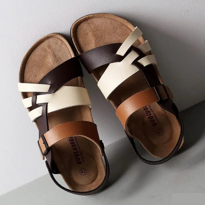 Andrea™ | SANDALIAS CASUAL CON CORREAS CRUZADAS Y PLANTILLA CONFORT NATURAL - Luxoria