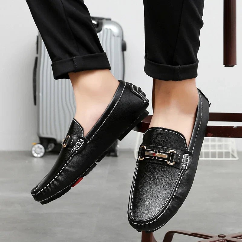 Genuine Leather Loafers - Luxoria